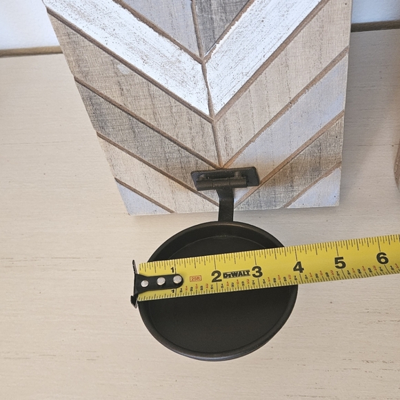 Chevron Pattern Wall Sconce Set - Picture 6 of 7